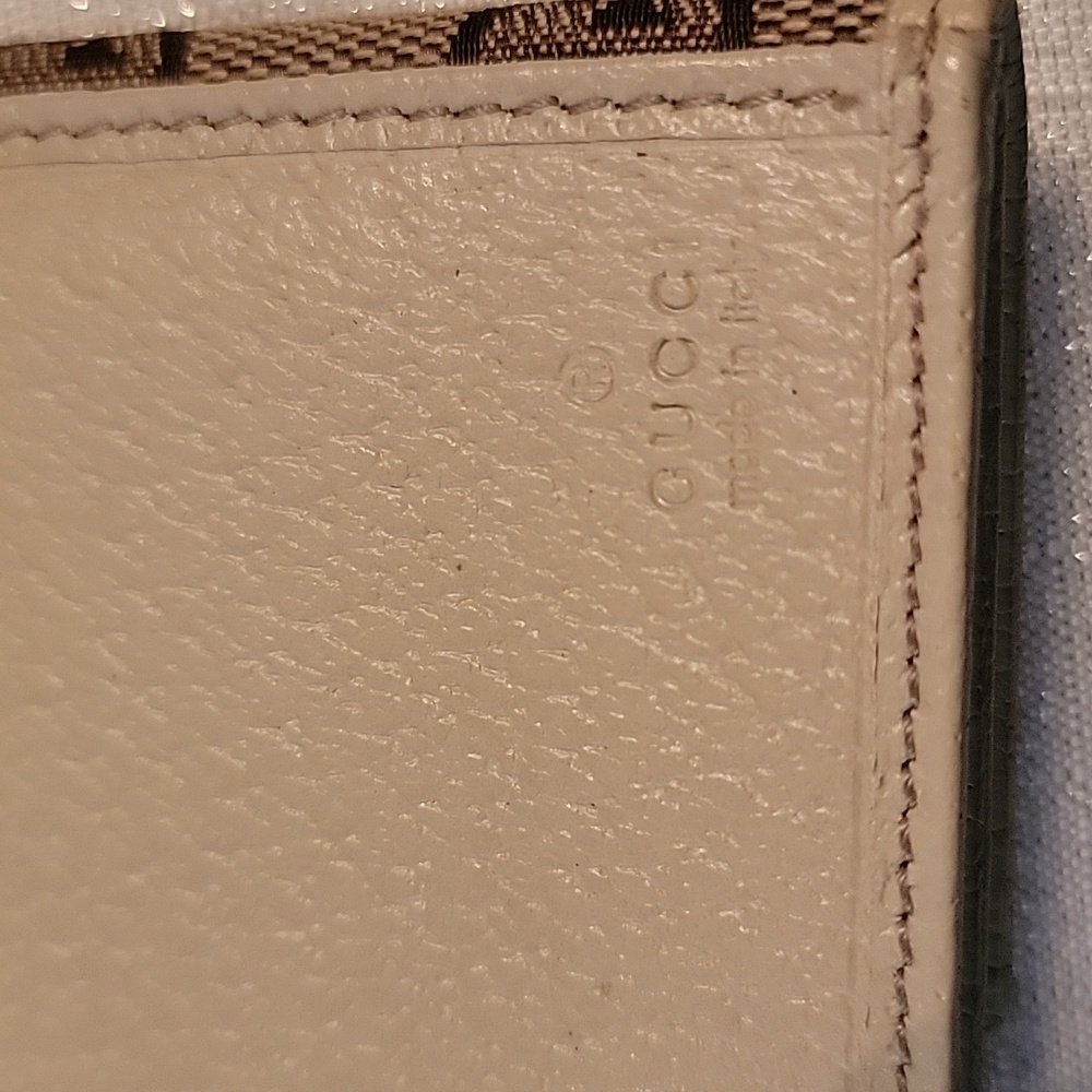 Gucci GG Monogram Logo Canvas Leather Long Wallet Authentic - Picture 8 of 16